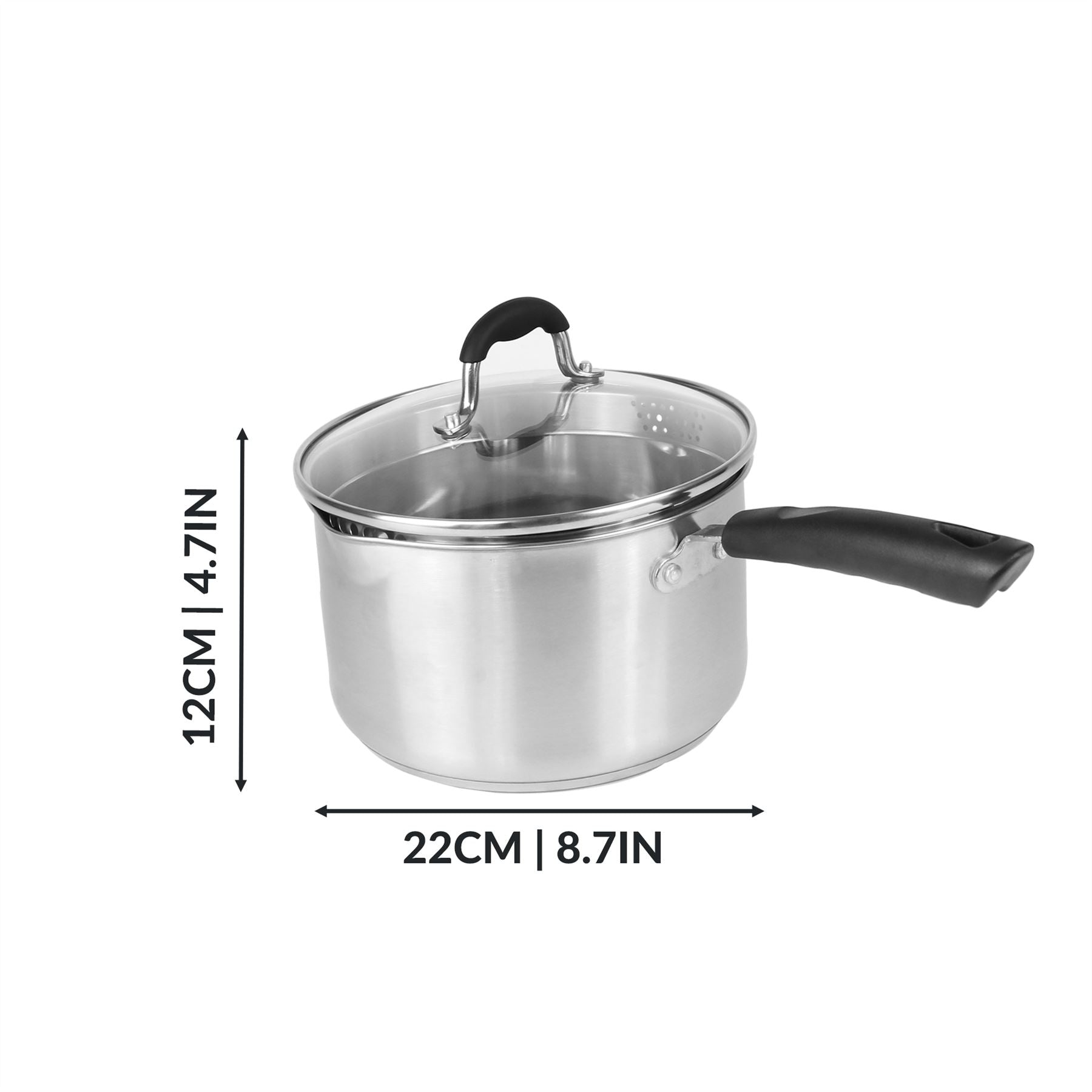 Stainless Steel Saucepans - Set of 3 | M&W	
