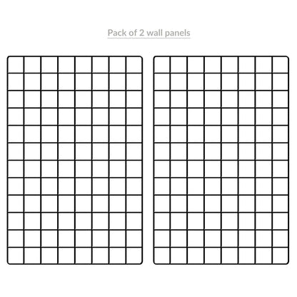 Hanging Grid Organisation & Photo Wall Panels - Pack of 2 Black | Pukkr	