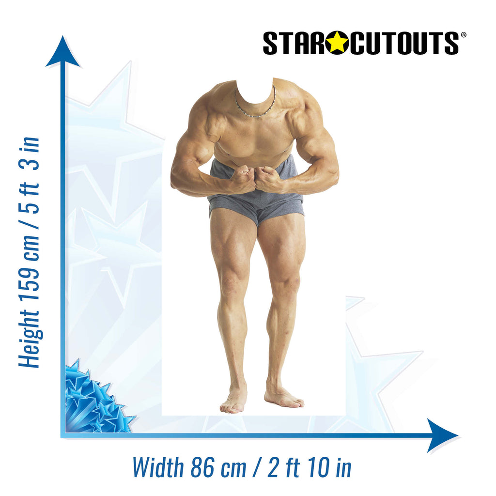 SC699 Muscle Man 'Stand-In' Cardboard Cut Out Height 159cm – product image 2