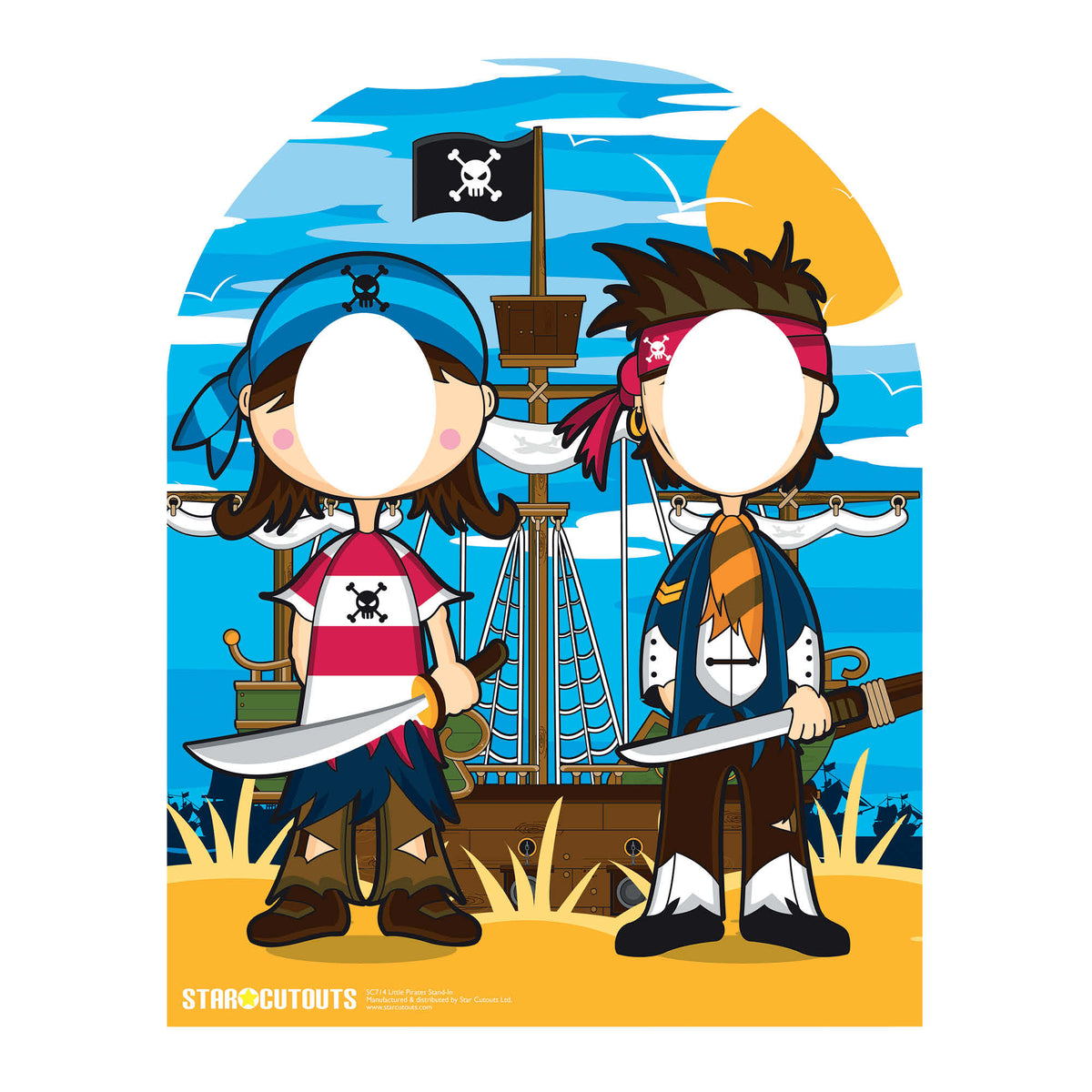 SC714 Pirate Stand In (child-sized) Cardboard Cut Out Height 120cm – product image 4
