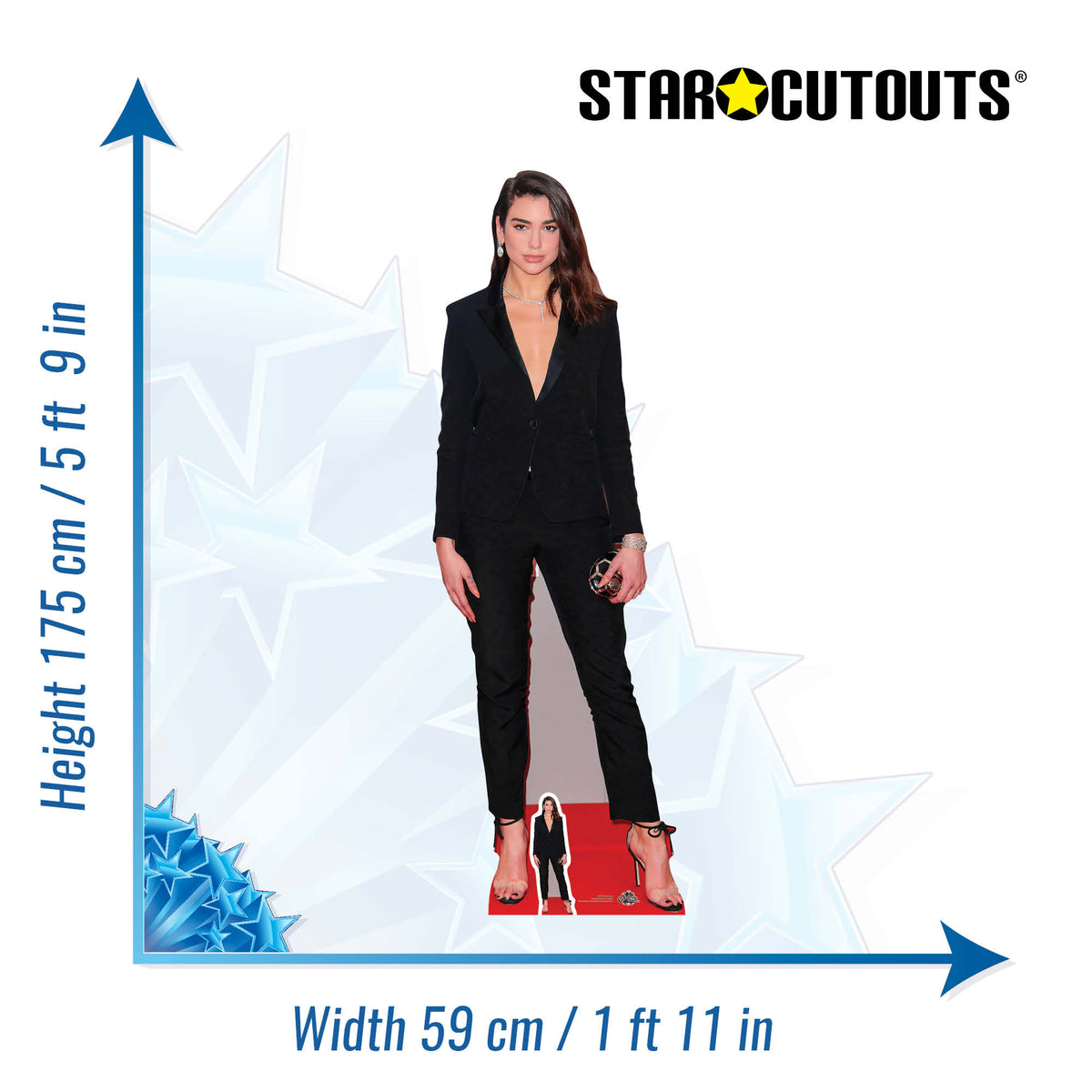 CS716 Dua Lipa Height 175cm Lifesize Cardboard Cut Out With Mini – product image 2