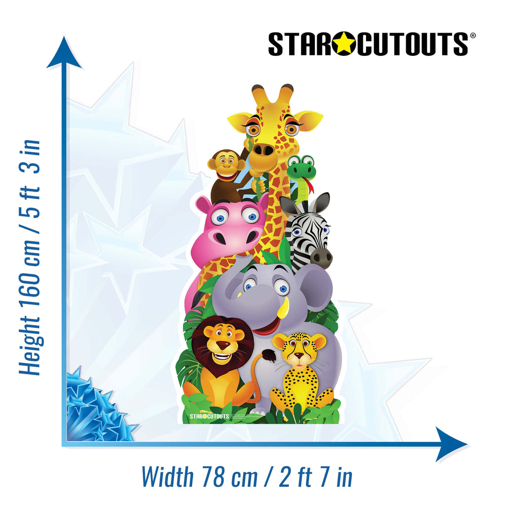 SC718 Jungle pile-up cut-out Cardboard Cut Out Height 160cm – product image 2