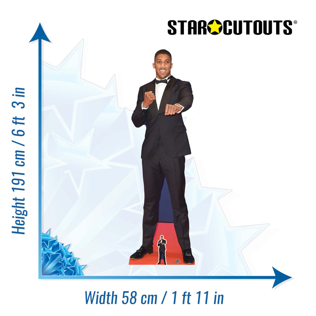 CS736 Anthony Joshua Boxer Height 191cm Lifesize Cardboard Cut Out With Mini – product image 2