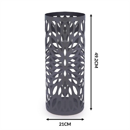 Round Metal Umbrella Stand in Grey | M&W	