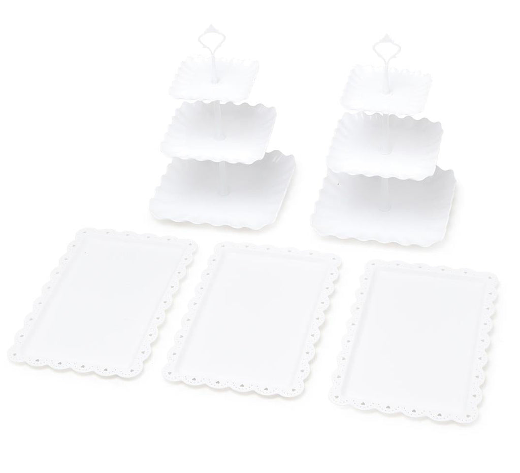 Square Cake Stand & Appetiser Tray Set | Pukkr	