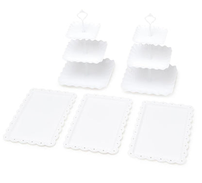 Square Cake Stand & Appetiser Tray Set | Pukkr	