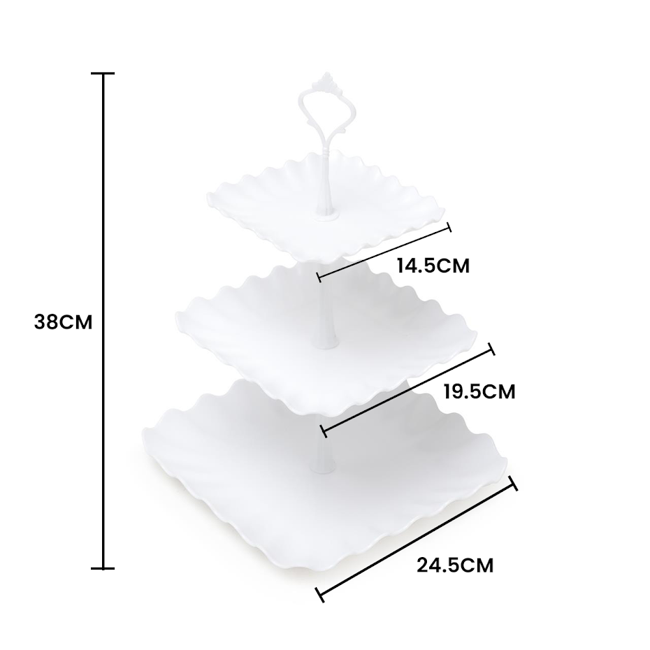 Square Cake Stand & Appetiser Tray Set | Pukkr	