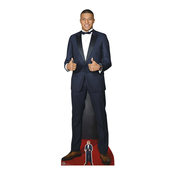 CS788 Kylian Mbappé Thumbs Up Footballer World Cup 2026 Height 180cm Lifesize Cardboard Cut Out With Mini – product image 1