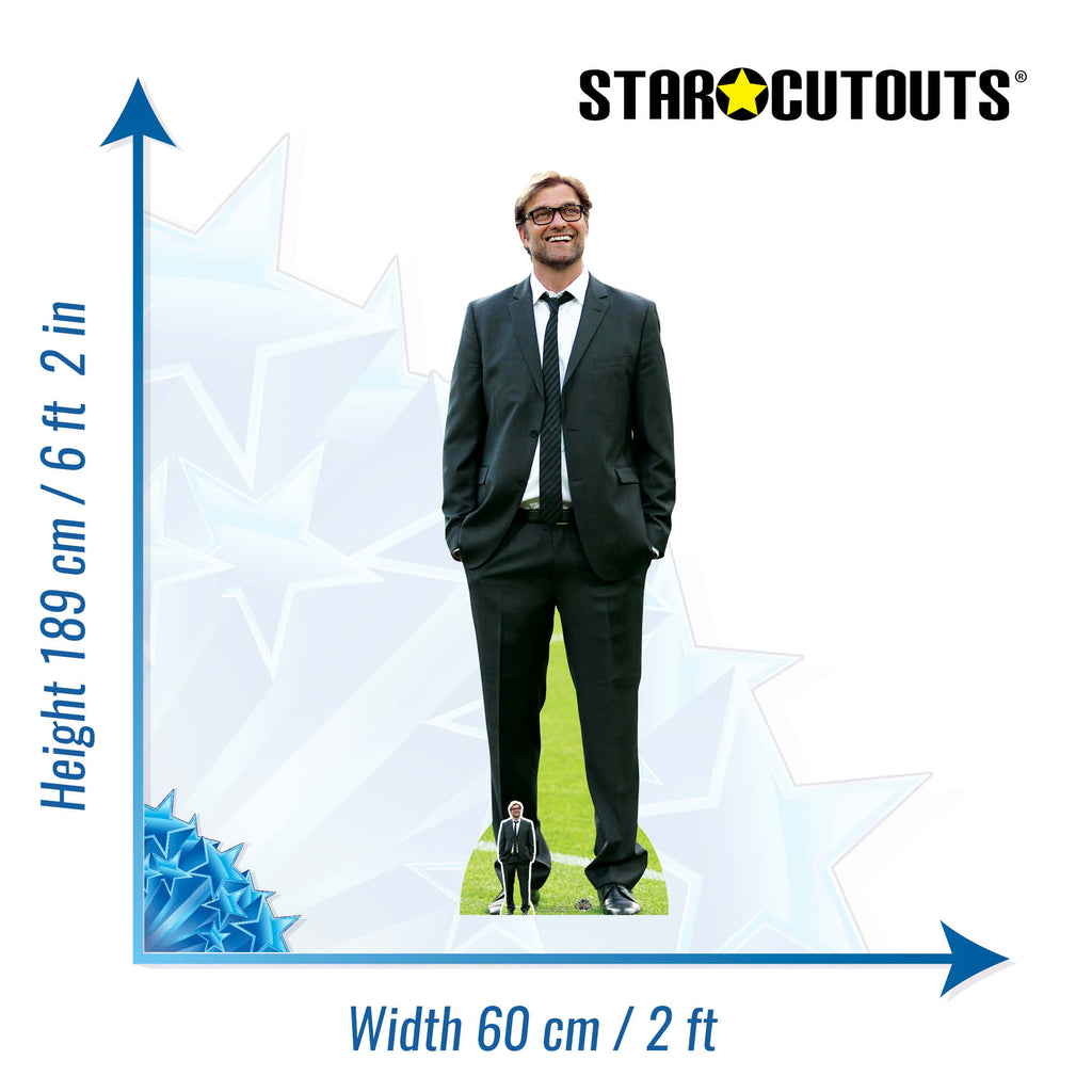 CS791 Jurgen Klopp Football Manager Height 189cm Lifesize Cardboard Cut Out With Mini – product image 2