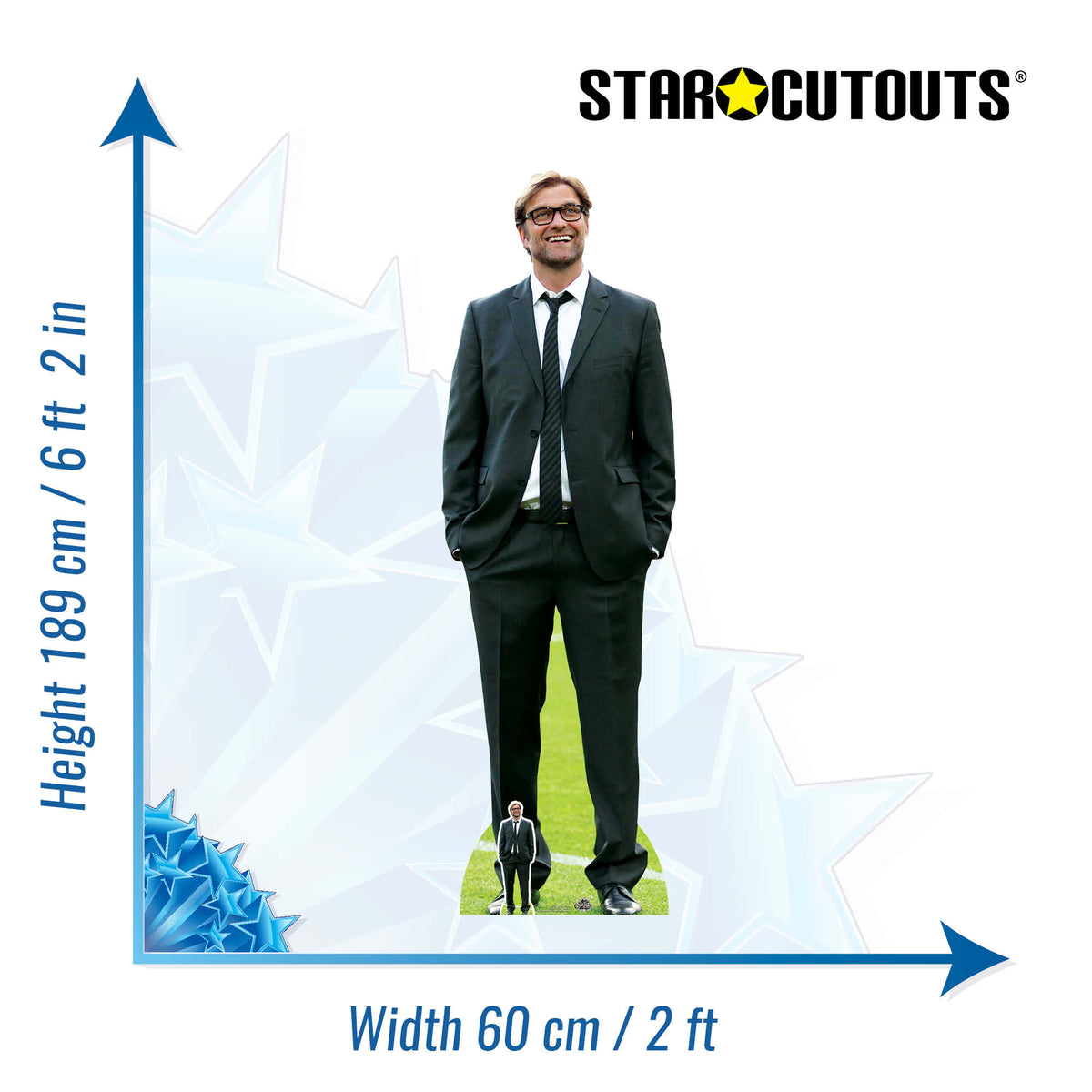 CS791 Jurgen Klopp Football Manager Height 189cm Lifesize Cardboard Cut Out With Mini – product image 2