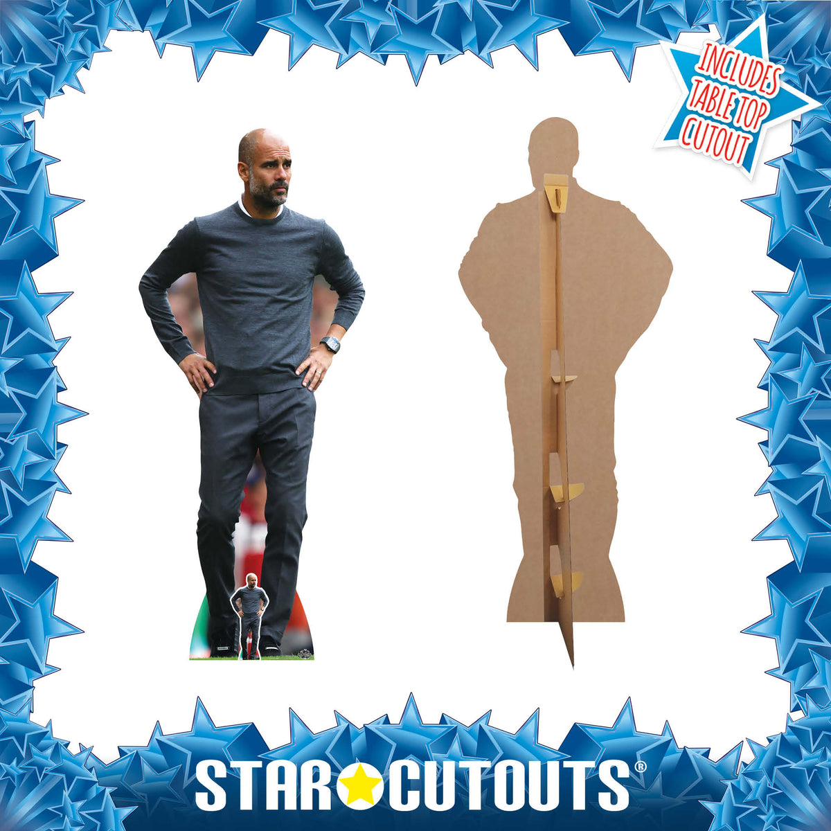 CS792 Pep Guardiola Football Manager Height 180cm Lifesize Cardboard Cut Out With Mini – product image 3