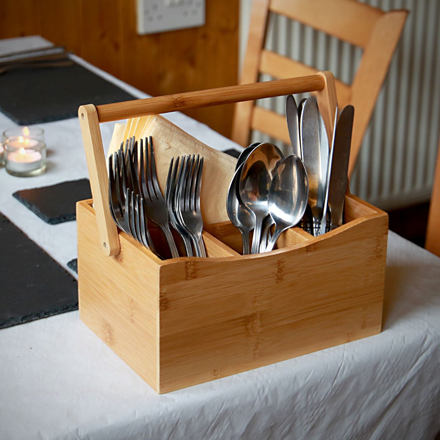 Bamboo Utensil Cutlery Holder | M&W	