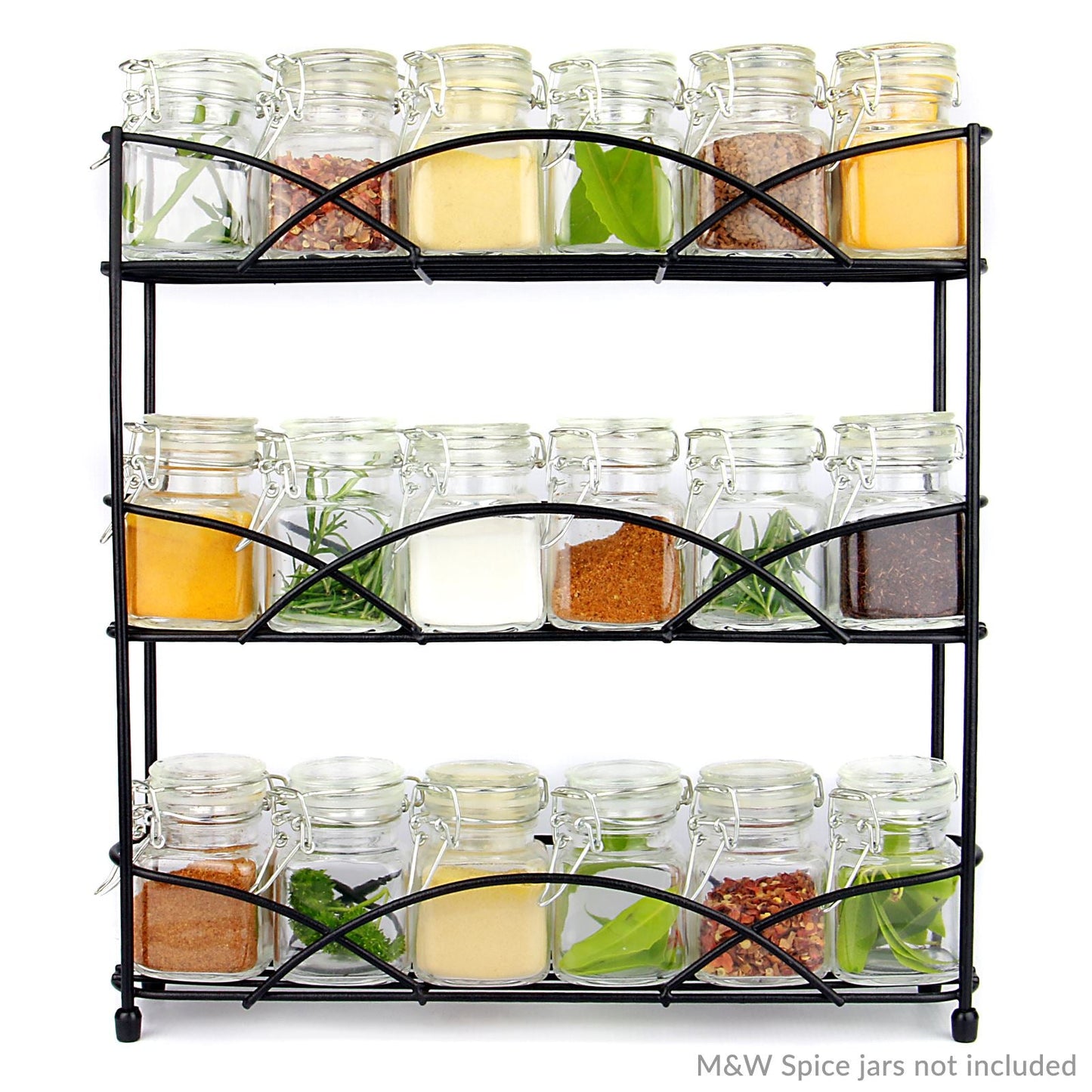 3 Tier Herb & Spice Rack Black | M&W	