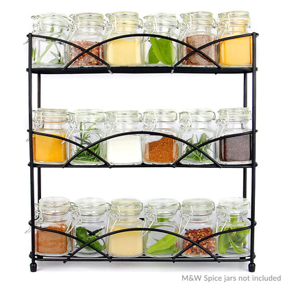 3 Tier Herb & Spice Rack Black | M&W	