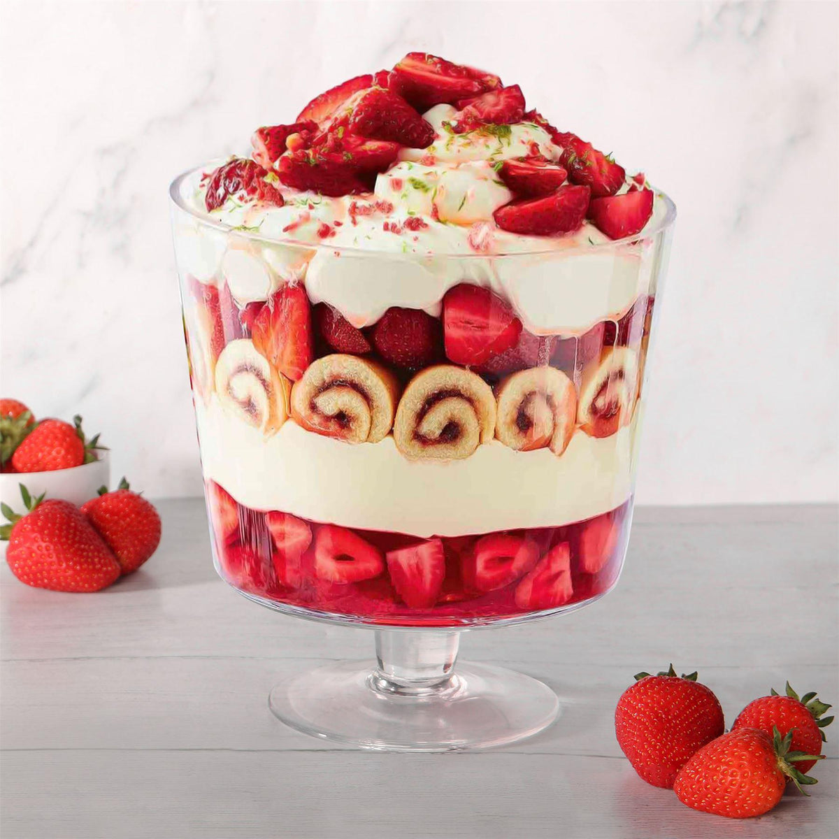 Footed Glass Trifle Bowl 2L | M&W	