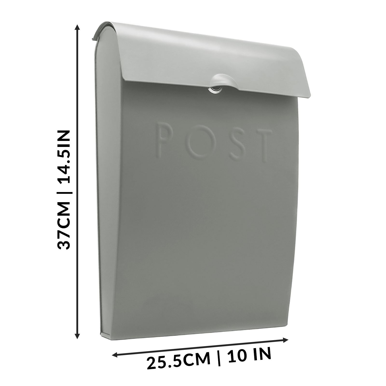 Wall Mounted Post Box in Grey | M&W	