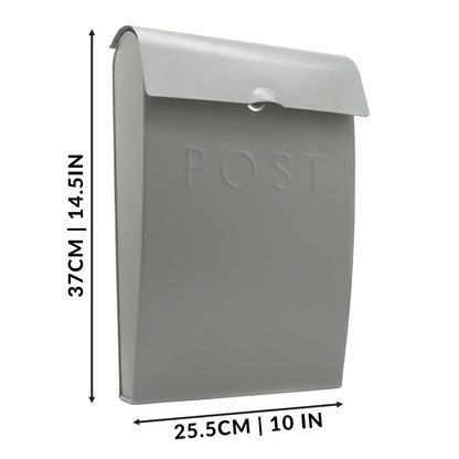 Wall Mounted Post Box in Grey | M&W	