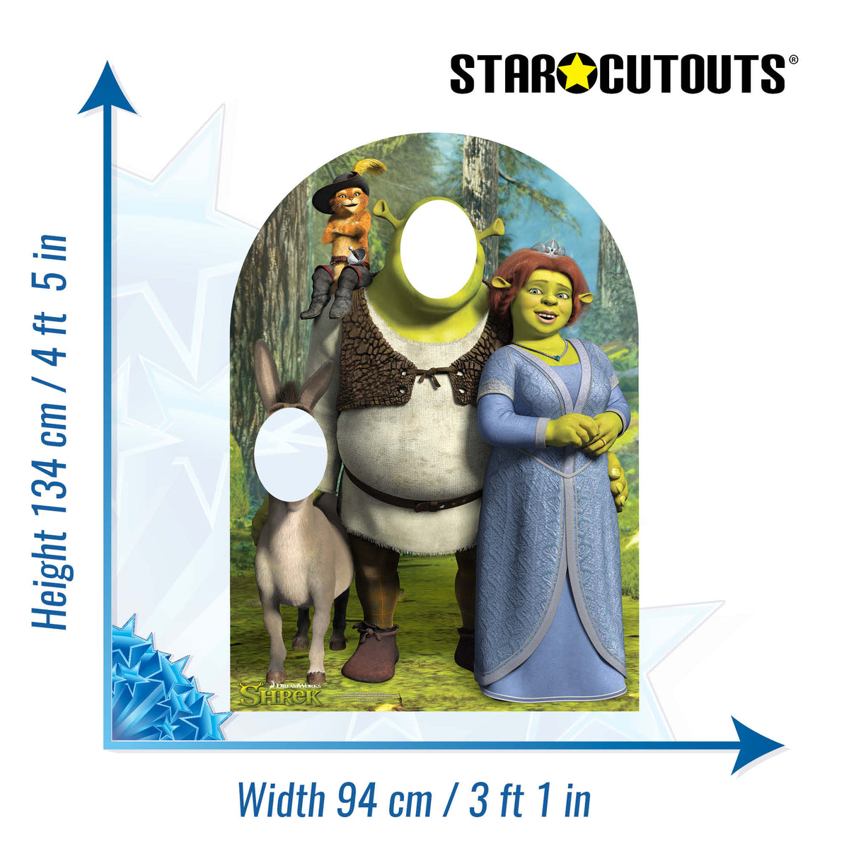 SC821 Shrek Stand-in (Child-Sized) Cardboard Cut Out Height 134cm – product image 3