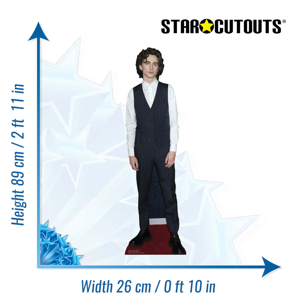 CS837 Timothee Chalamet King Star Mini Waistcoat Height 89cm Small Cardboard Cut Out – product image 3