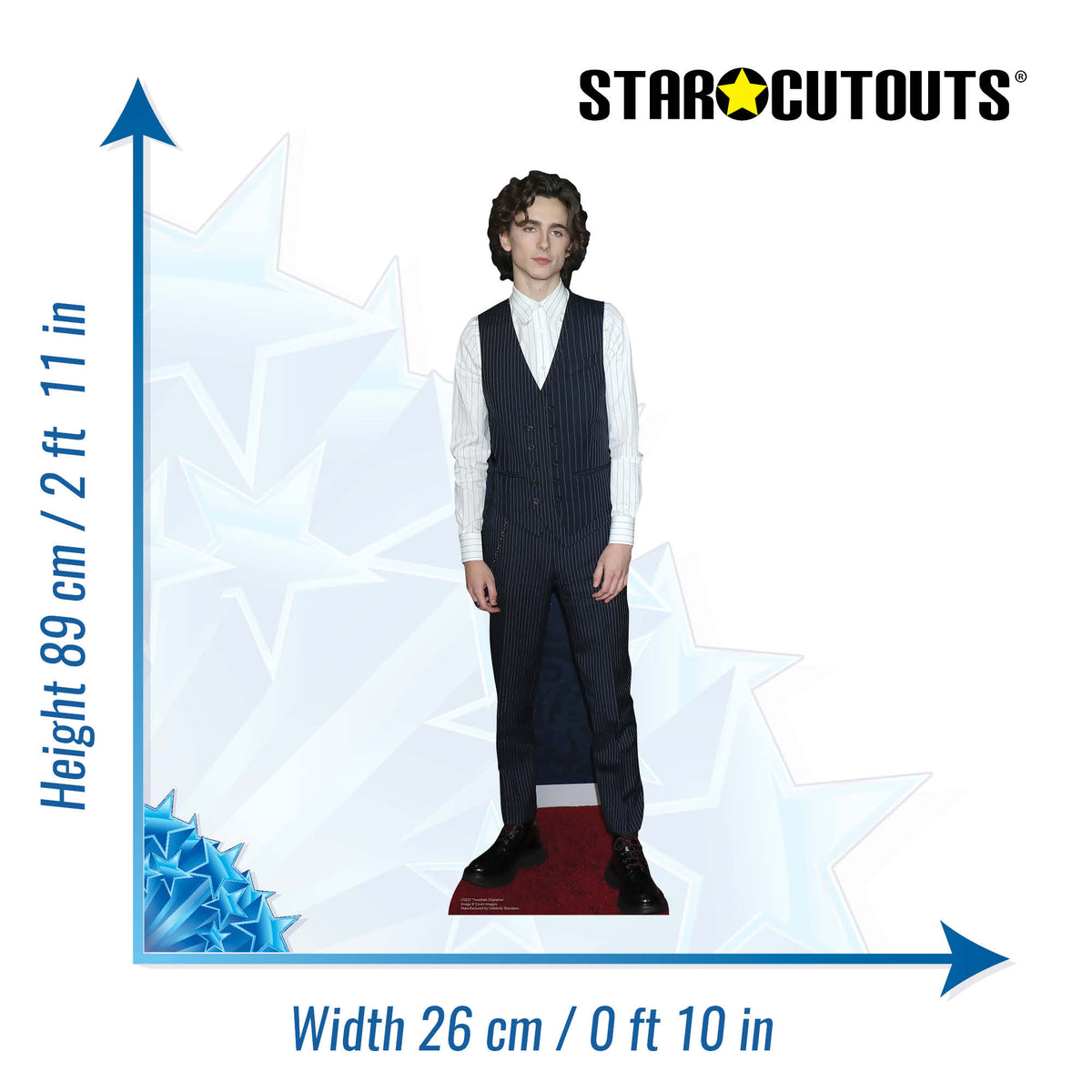 CS837 Timothee Chalamet King Star Mini Waistcoat Height 89cm Small Cardboard Cut Out – product image 3