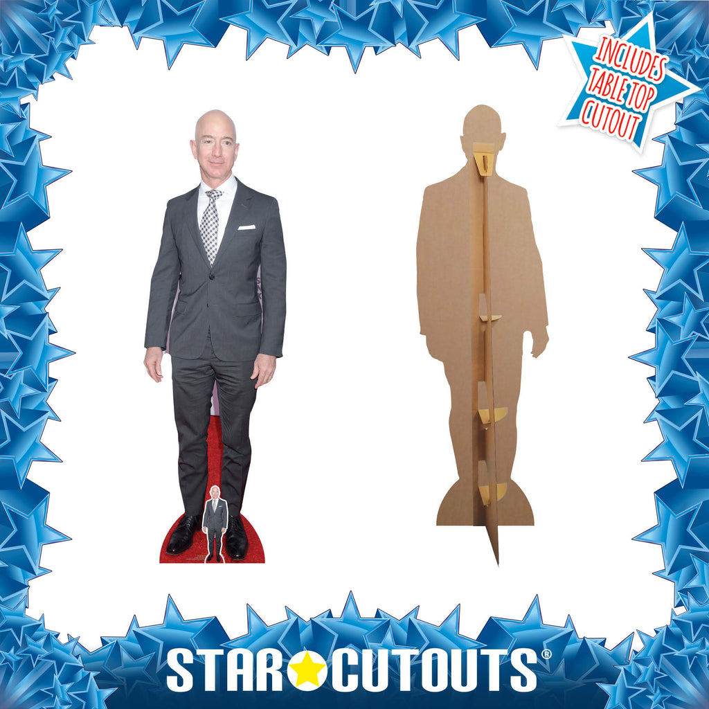CS864 Jeff Bezos Buisnessman Height 172cm Lifesize Cardboard Cut Out With Mini – product image 3
