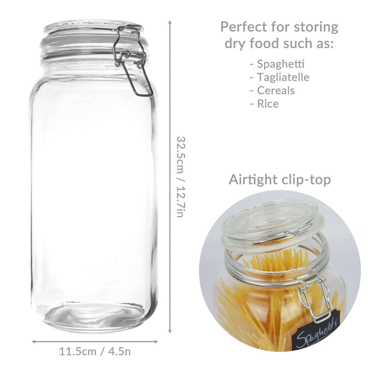 2.2L Clip-Top Storage Jar | M&W	