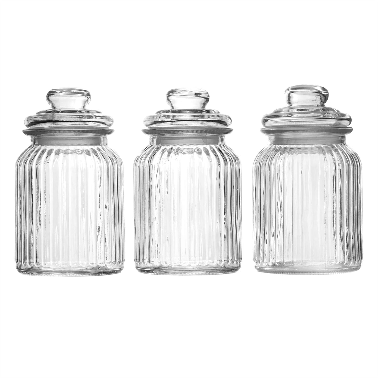 Vintage Airtight Glass Jars 990ml - Set of 3 | M&W	