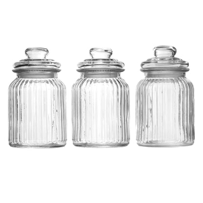 Vintage Airtight Glass Jars 990ml - Set of 3 | M&W	