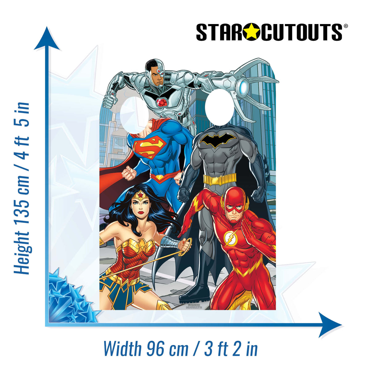 SC886 Justice League Stand-In Animated Child Size Cardboard Cut Out Height 135cm – product image 2