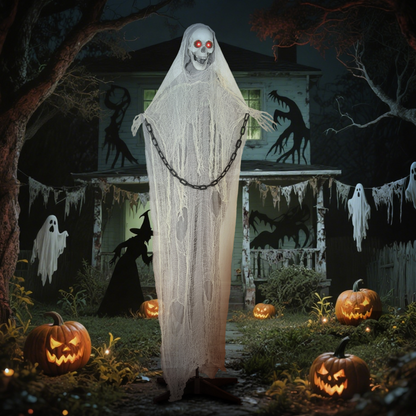 Outsunny 183 cm Life Size Scary Halloween Decorations, Battery Operated