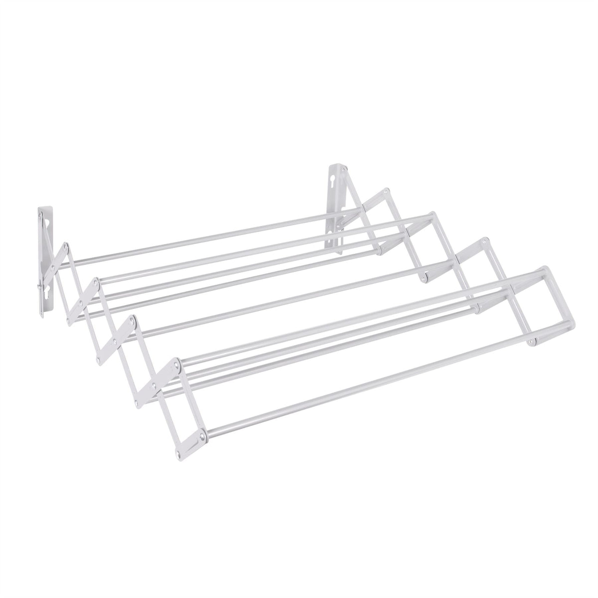Wall Mounted Extendable Clothes Airer White | Pukkr	