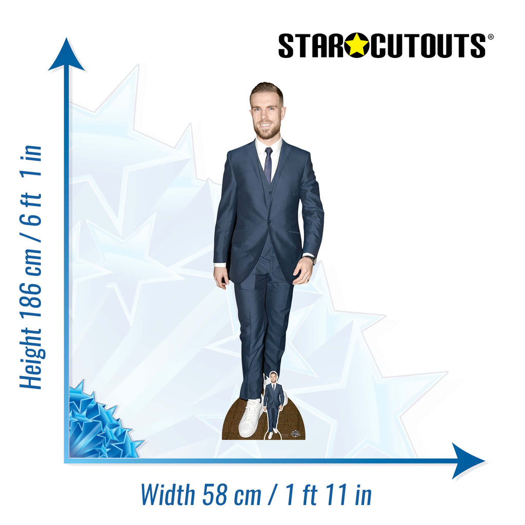 CS924 Jordan Henderson Footballer Height 186cm Lifesize Cardboard Cut Out With Mini – product image 2