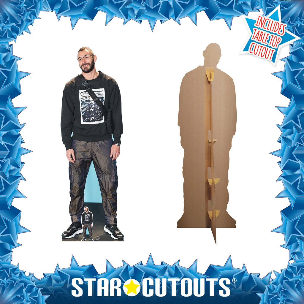 CS925 Karim Benzema Footballer Height 185cm Lifesize Cardboard Cut Out With Mini – product image 3