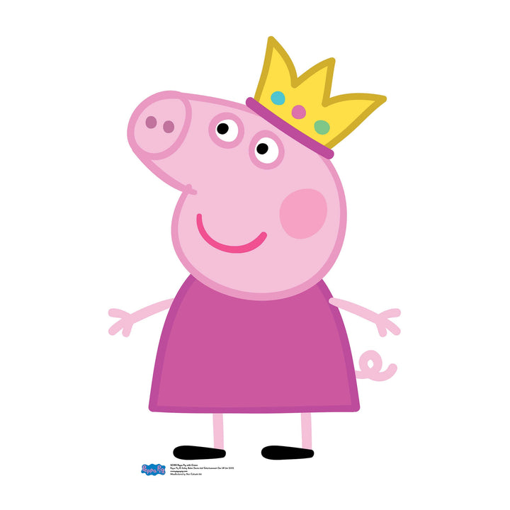 SC959 Peppa Pig Crown Cardboard Cut Out Height 90cm – product image 1