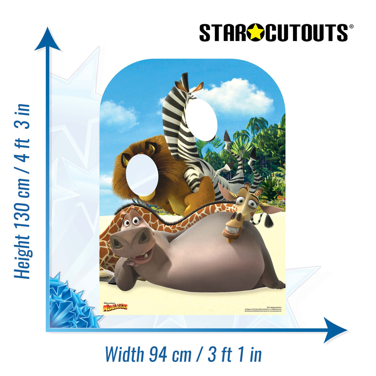 SC971 Madagascar Stand-In Cardboard Cut Out Height 130cm – product image 2