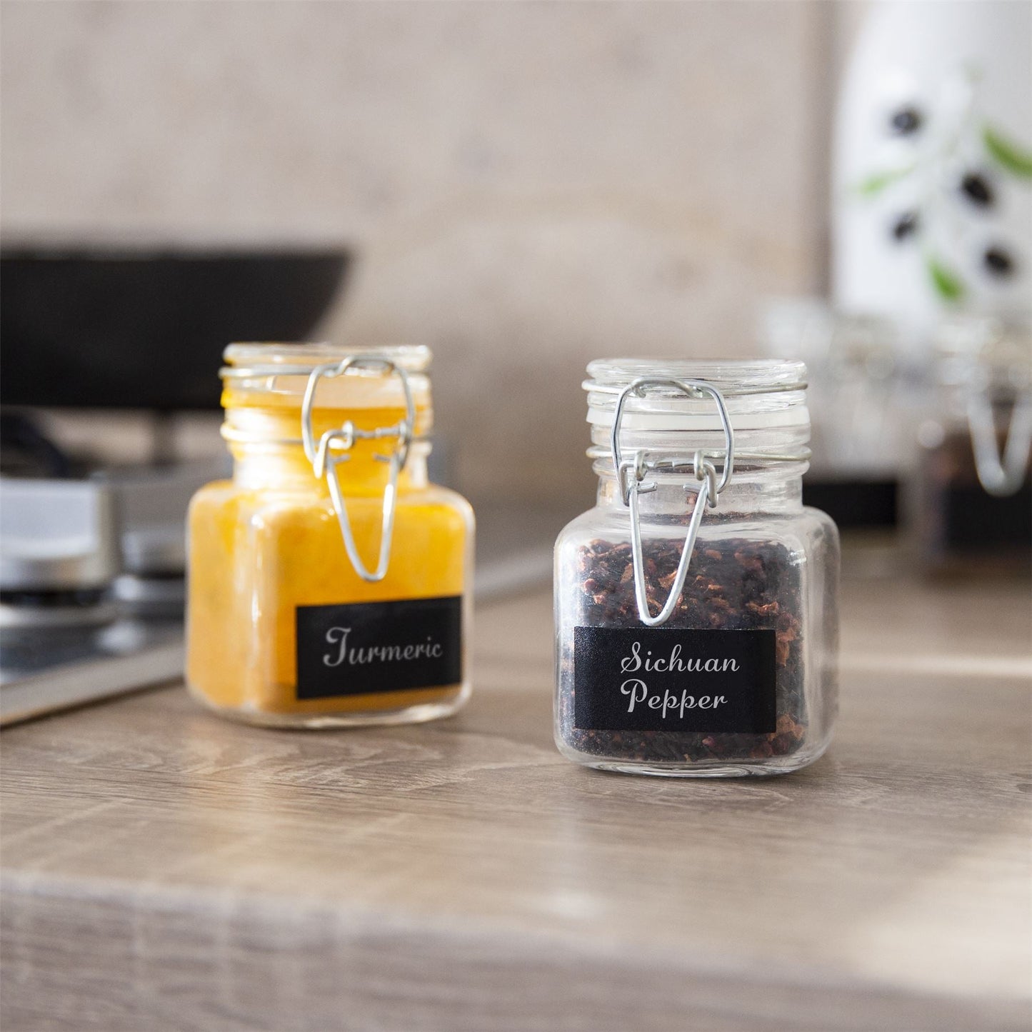 Mini Glass Spice Jars - Pack of 12 | M&W	