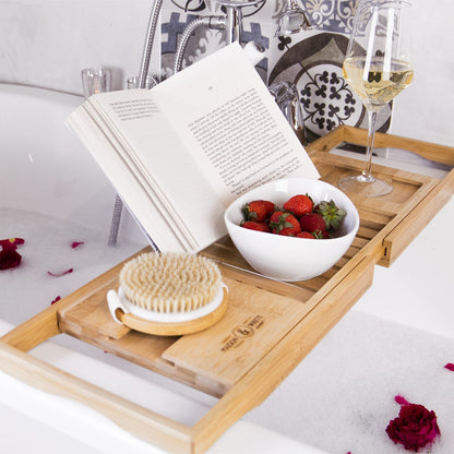 Extendable Bamboo Bath Caddy | M&W	