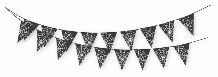 Spooky Spectacles Spider Web Pennant Banner - 3.6m