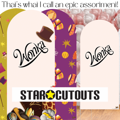 SC4495 Wonka Chocolate Bar Backdrop Single Cardboard Cut Out Height 185cm