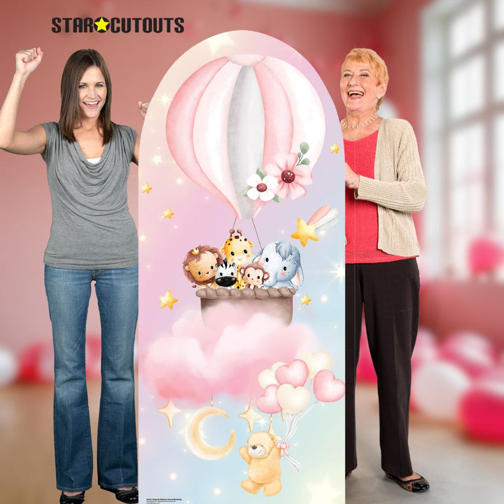SC4611 Baby Air Balloons Animal Backdrop Cardboard Cut Out Height 185cm – product image 1