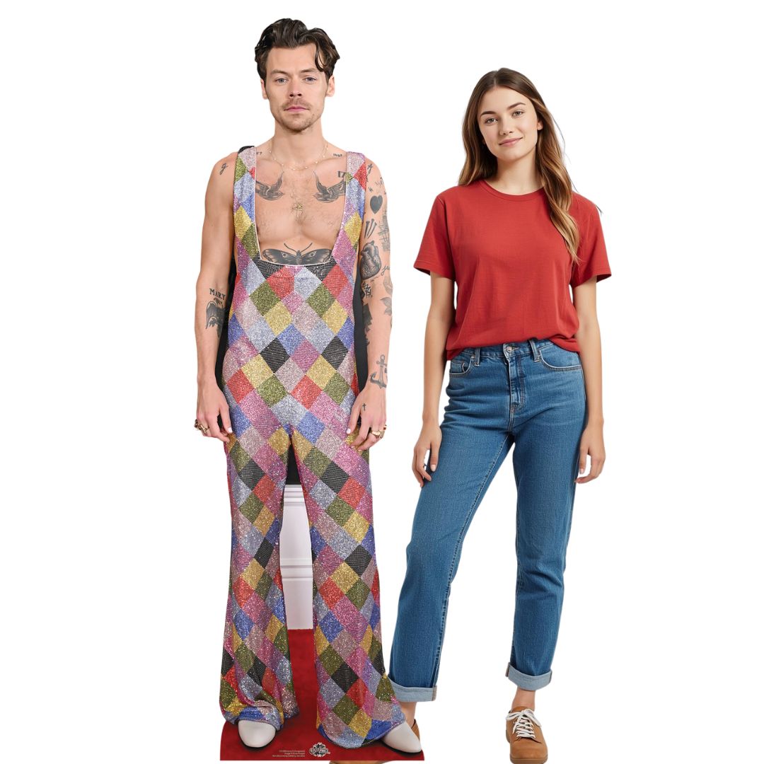 CS1088 Harry S Dungarees Height 185cm Lifesize Cardboard Cut Out With Mini – product image 1