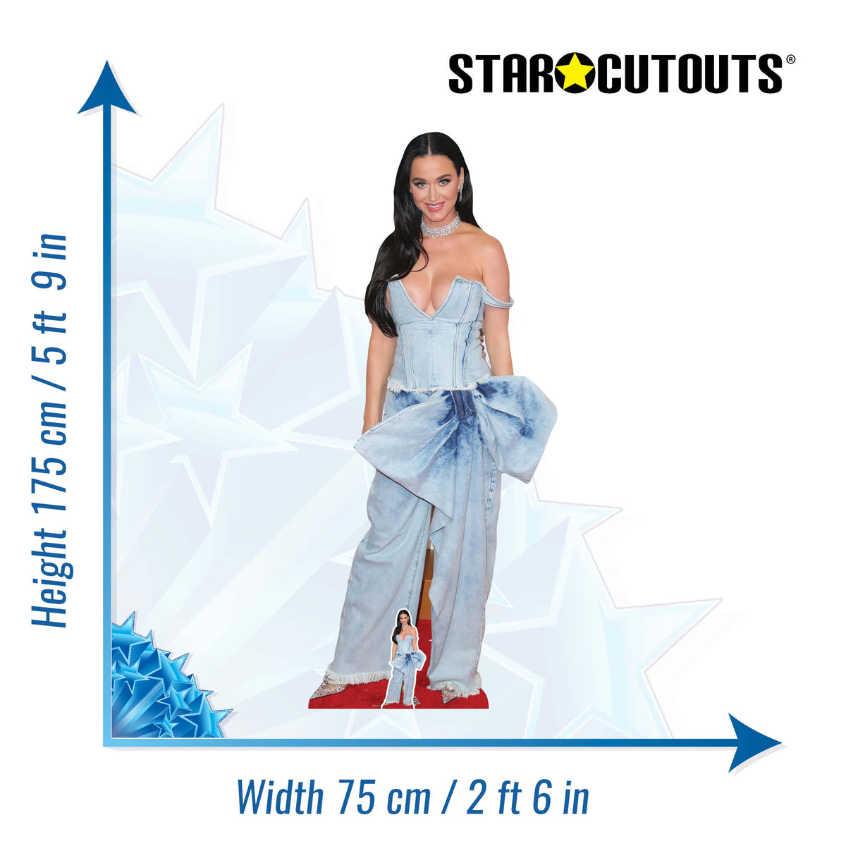 CS1103 Katy Perry Height 175cm Lifesize Cardboard Cut Out With Mini – product image 2