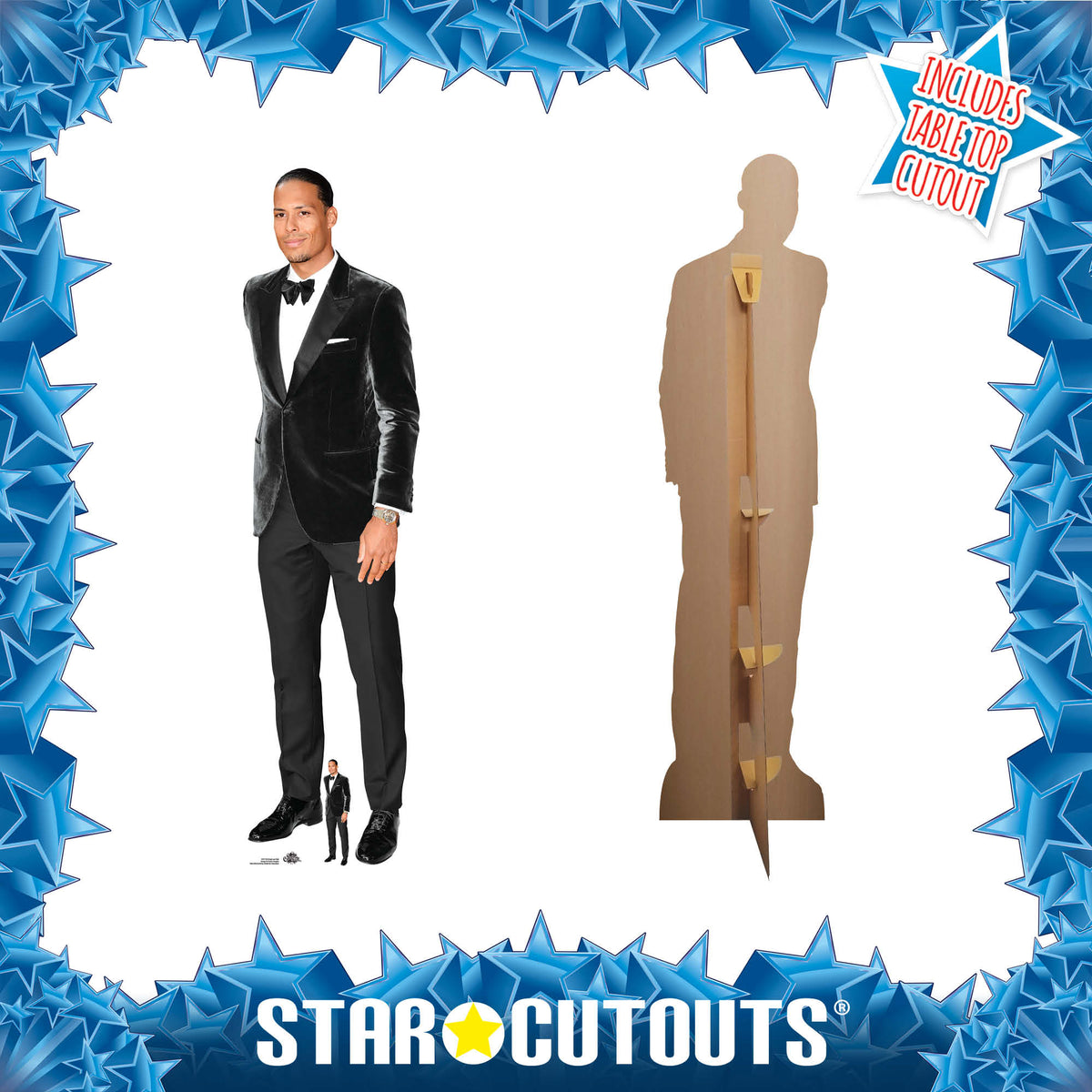 CS1139 Virgil van Dijk Height Footballer World Cup 2026 196cm Lifesize Cardboard Cut Out With Mini – product image 4