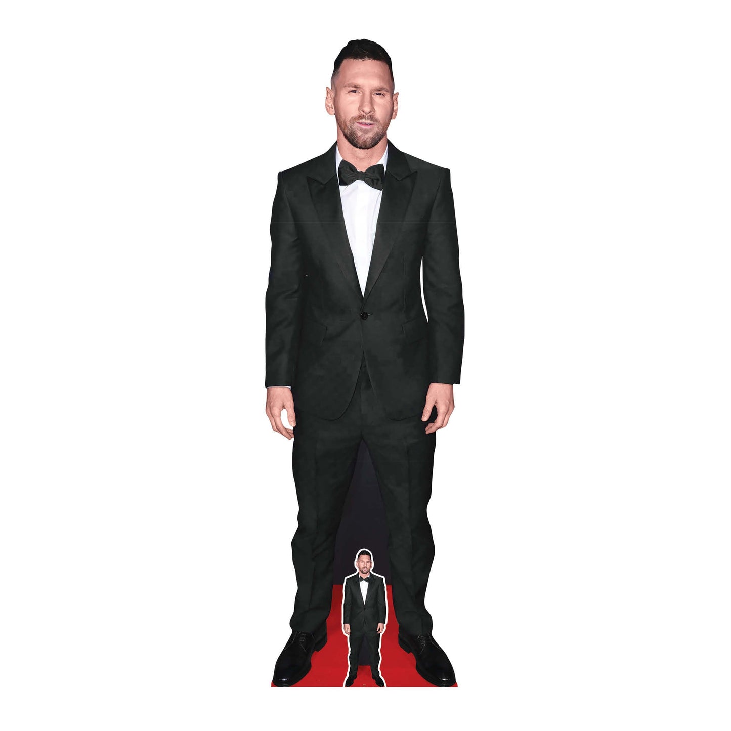 CS1170 Lionel Messi Footballer World Cup 2026 Black Suit Height 170cm Lifesize Cardboard Cut Out With Mini