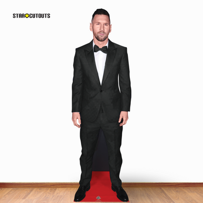 CS1170 Lionel Messi Footballer World Cup 2026 Black Suit Height 170cm Lifesize Cardboard Cut Out With Mini