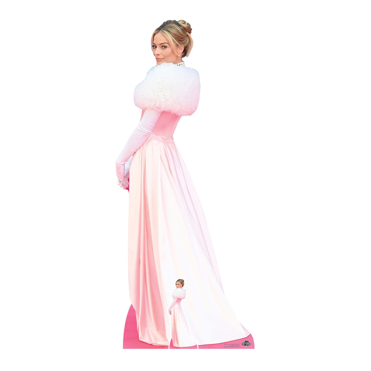 CS1225 Margot Robbie Pink Dress Height 170cm Lifesize Cardboard Cut Out With Mini – product image 1