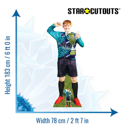 CS1264 Morgan Burtwistle Cardboard Cutout Height 183cm