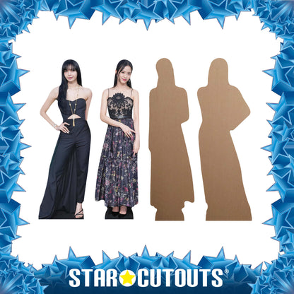 CS1400 Lisa Jisoo Black Pink Duo Shelf Top Pack Cardboard Cutouts Height 31cm