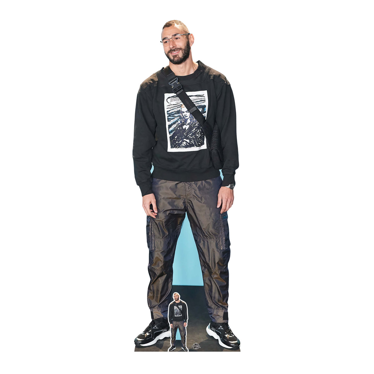 CS925 Karim Benzema Footballer Height 185cm Lifesize Cardboard Cut Out With Mini – product image 1