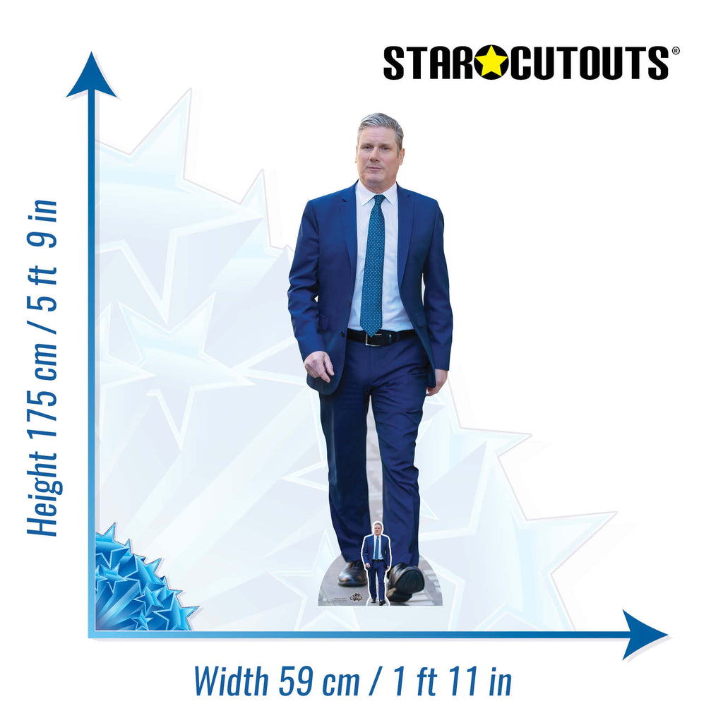 CS946 Keir Starmer Labour Height 175cm Lifesize Cardboard Cut Out With Mini – product image 3